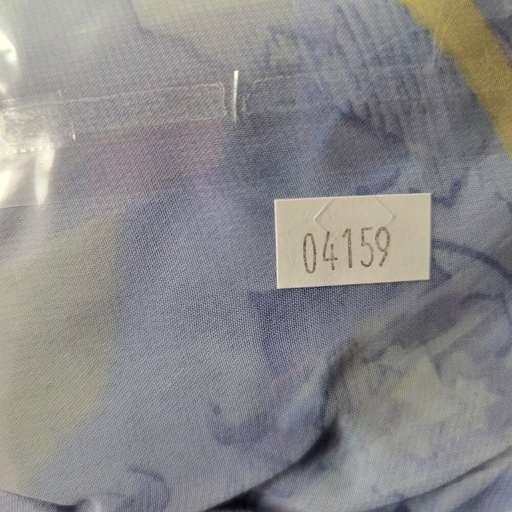 Vintage Secret Treasure Lingerie Robe Womens L Blue Floral Belted Sheer 90s Y2K - Picture 12 of 12